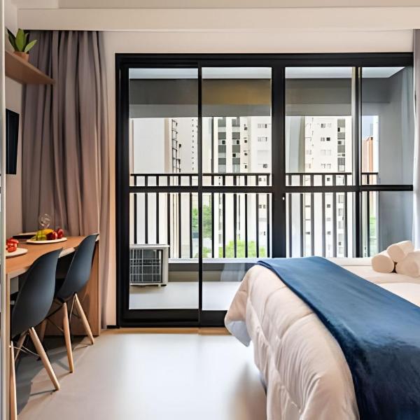 BHaus Brooklin On Florida | Studio Premium com Varanda | 8o andar | Academia | Lavanderia pay per use | Recepção 24h | Minimercado | ao lado do Metrô | fd81