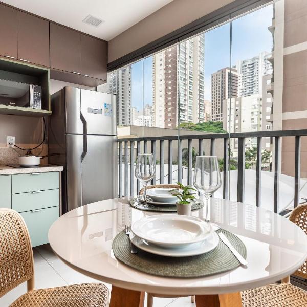 BHaus Brooklin Atmosfera | Apartamento Deluxe com Varanda | 2o andar | Academia | Lavanderia pay per use | Recepção 24h | Perto do Metrô | atm26 - Foto 4