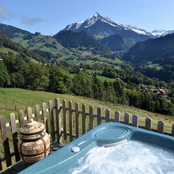 Les chambres et Roulottes des Noisetiers, hotel din Leysin