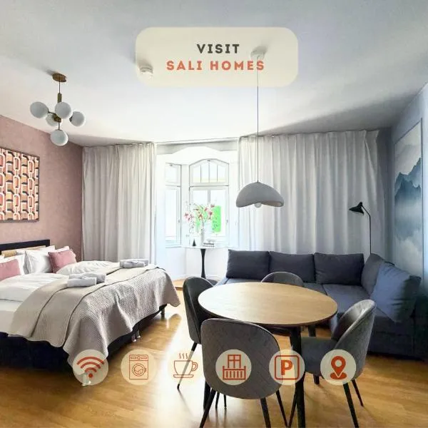 Sali Homes - Urban Escape Bayreuth - Modern Studio with Balcony & City View – hotel w Bayreuth