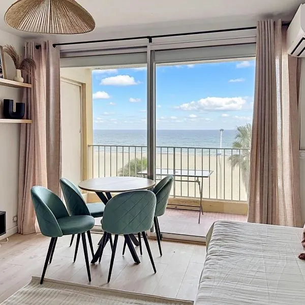 Vue mer exceptionnelle - Terrasse vue plage - Climatisation, hotelli Canet'ssa