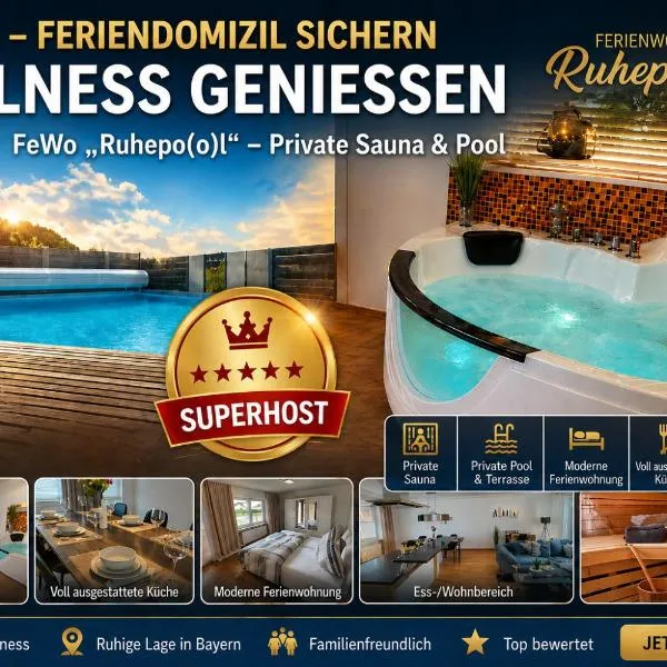 FeWo Ruhepo(o)l inkl. Sauna, хотел в Großmehring