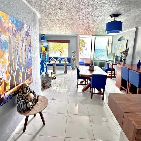 Espectacular Apto remodelado, de lujo y a pie de Playa con vista al mar – hotel w mieście Manzanillo