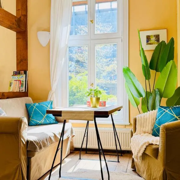FewoZauber - 5 Apartments Klosterstrasse, Direkt am Schloss, Garten, Küche, 2 x Kamin, Fahrräder abstellbar, hotel in Schwerin