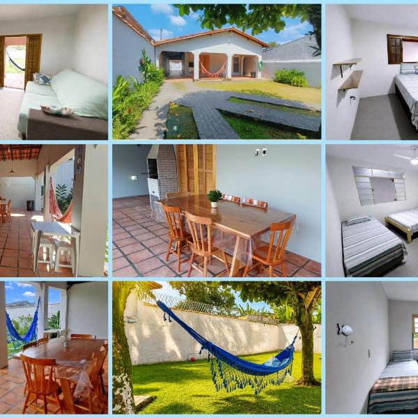 Casa Temporada Ubatuba perto da praia, check-in e out flexíveis com 5 vagas na garagem, wifi, churrasqueira