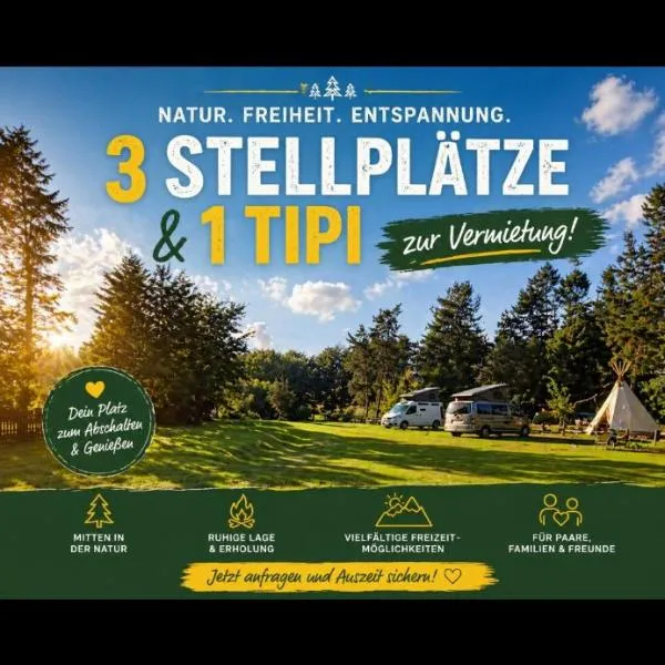 Camping Müritz Nationalpark - Wohnmobilstellplatz in der Mecklenburgischen Seenplatte Strom & Wasser vor Ort, hotel in Carpin