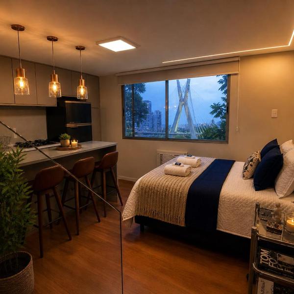 Flat Duplex - Conforto e estilo a poucos metros da Berrini e Shopping Morumbi - Foto 4