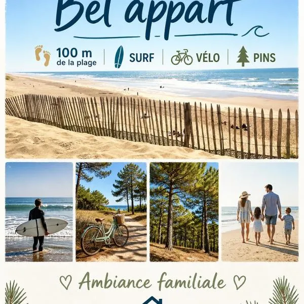 Bel appartement à 100 m de la plage, hotel v destinácii Carcans