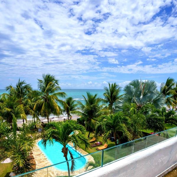 Flat beira-mar em Carneiros, 2 quartos, vista incrível, piscina