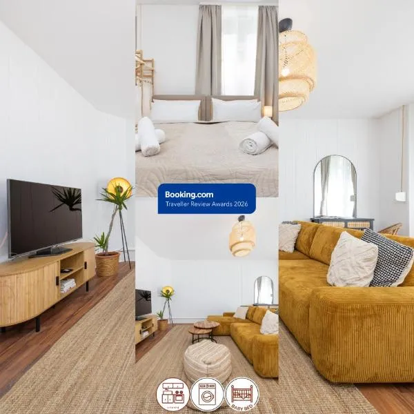 90qm Gruppenoase, Familien, Waschmaschine, Küche, Arbeitsplatz, Netflix, PayTV, schnelles Internet，柏林的飯店