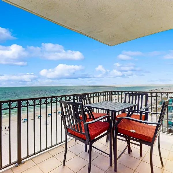 Beachfront condo with shared pool outdoor shower and beach access, hotel Gulf Shoresban