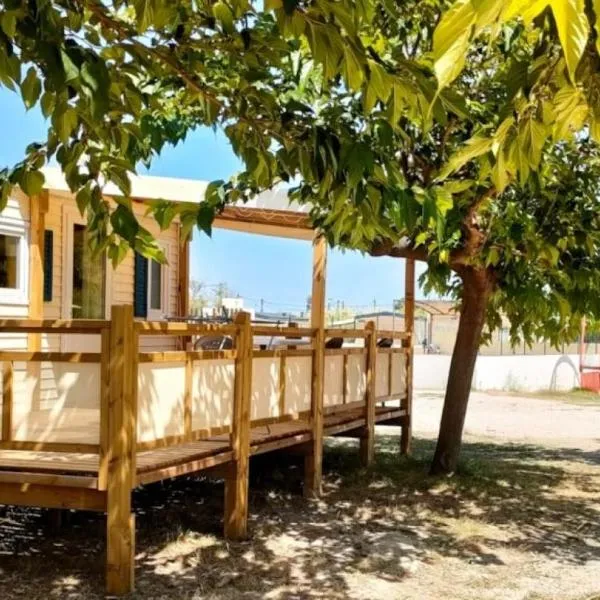 ZEcamping 3 pataugeoire piscine locatif 20m2 5 pers, hotel u gradu Saint-Mitre-les-Remparts