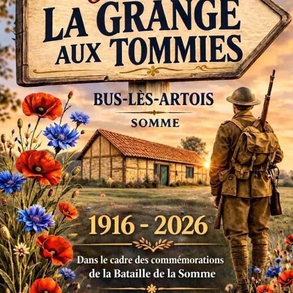La Grange aux Tommies-Pays du Coquelicot-Somme Battlefields, готель у місті Bus Les Artois