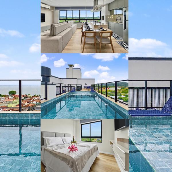Apartamento a 180m da Praia Cozinha completa Churrasqueira Ar Condicionado Wi-Fi e vaga privativa de garagem Reserve agora mesmo
