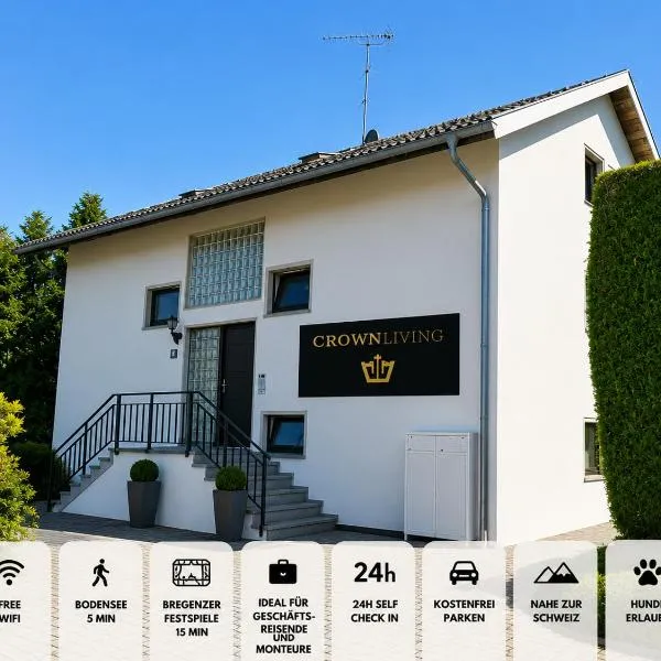 CROWN LIVING Basic Studios - Self Check-In - Free Parking - Highspeed WiFi - Ideal for Holiday and Work Stays, hotell i Fußach
