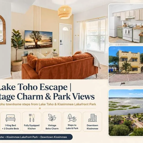 SUPER BOHO- At LAKE TOHO's WATER SLEEPs 6, Hotel in Kissimmee