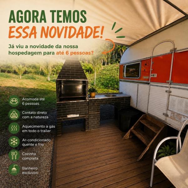 Trailer na beira da represa de Palmeiras-Rio Bonito