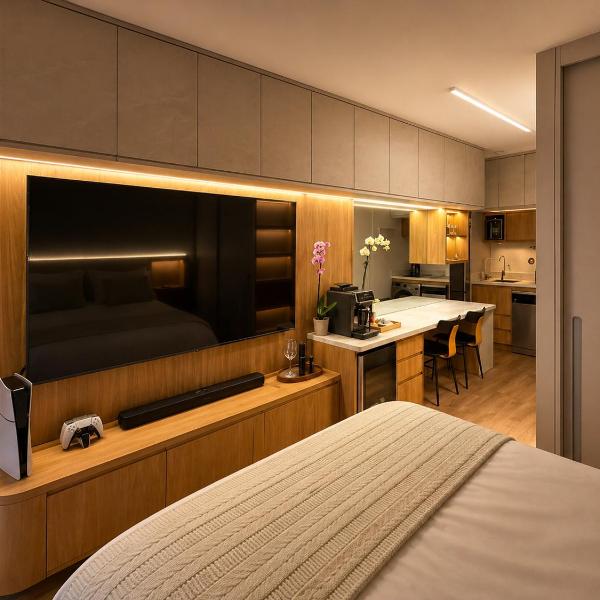 Modern 32m2 Studio with PS5 Washer Dryer and AC - Foto 4