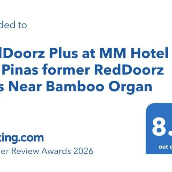 RedDoorz Plus at MM Hotel Las Pinas former RedDoorz Plus Near Bamboo Organ, hotell i Manila