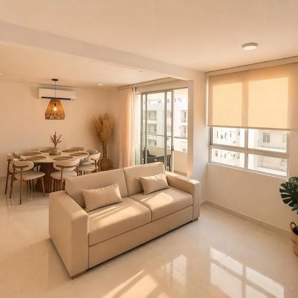 Cartagena Inawa Condo - Sleeps 6 - 7 min Walking from beach, hotel a Cartagena de Indias