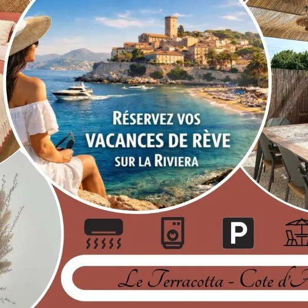 LE TERRACOTTA COTE D'AZUR - Proche PLAGE - Terrasse & Confort - CLIM - Parking et Wifi Gratuit- OFFRE SPECIALE, hotel v destinaci Fréjus