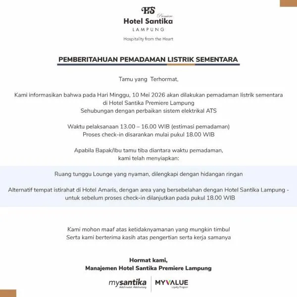 Hotel Santika Premiere Lampung, hotel u gradu 'Bandar Lampung'