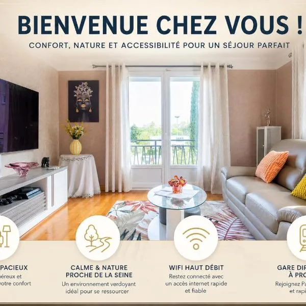 Wifi, Balcon, Spacieux - Chez Bibi & Perfect, hotel en Evry-Courcouronnes