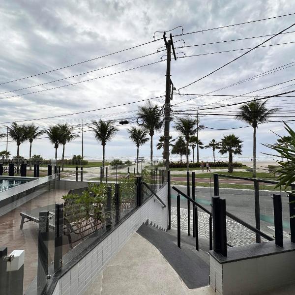 Apê pé na areia c/ vista mar, Wi-Fi e garagem