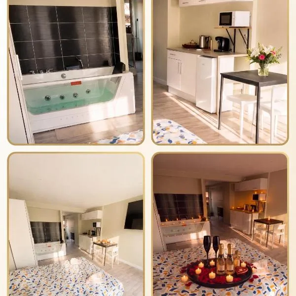 Loft Spa lumineux Jacuzzi privé écran cinéma, hôtel à Roubaix