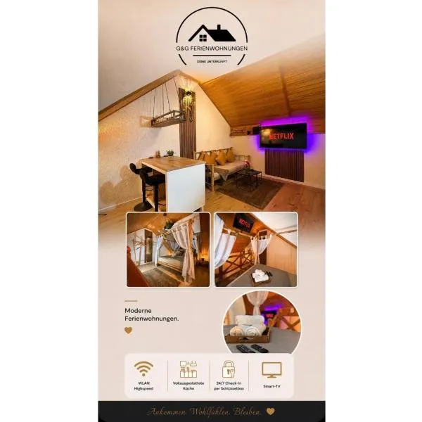Stay by Home Deluxe Apartment WiFi-PS4-TV-Loft-Bath-Kitchen, hotel in Willroth