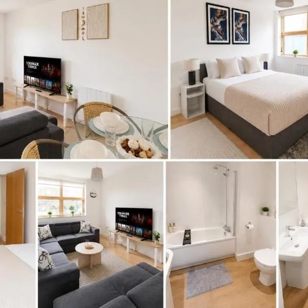 Modern and Cosy 1 Bedroom Flat Sleeps 6, hotel v Londonu