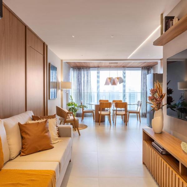Apto conforto com 2 quartos, próximo da Beira-mar
