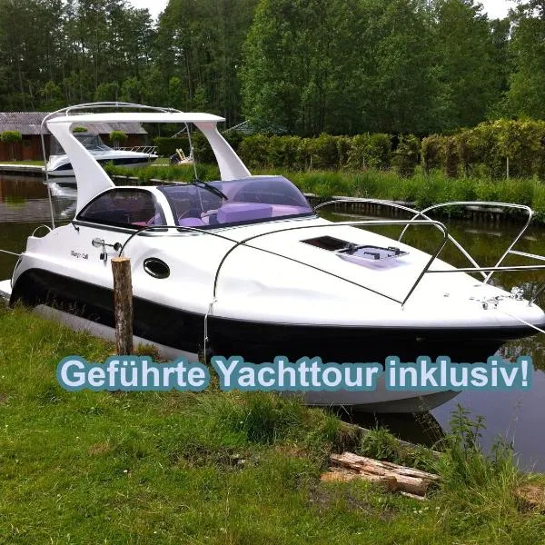 Hüttendorf für Euch alleine - geführter Yachtausflug nach Prieros inclusive! Nur 3 Minuten zum Badesee Fahrräder kostenlos vorhanden, hotel in Groß Köris