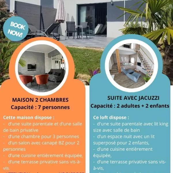 EMLAVIE - Maison familiale OU Loft SPA - à 3km Futuroscope, готель у місті Шассней-дю-Пуату