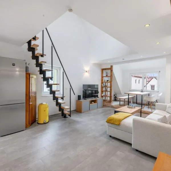 Modernes Loft am Rebberg im historischen Winzerhof, מלון בEhrenkirchen
