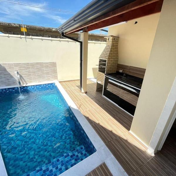 Piscina-churrasqueira-5 min da praia - EntreMareSonhos