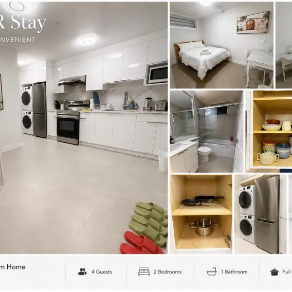 Modern Vancouver 2BR Suite Full Kitchen & Laundry, Hotel in Vancouver