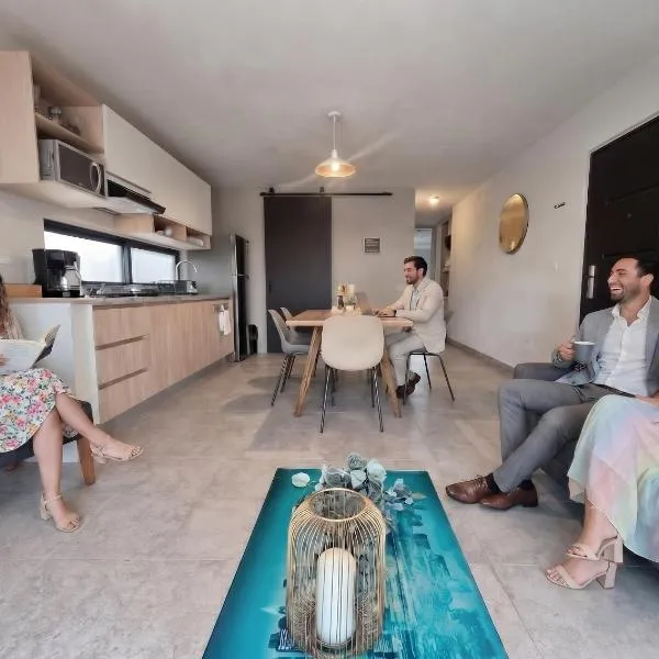 Moderno depa cerca de bodas y jardines!, хотел в Атлиско