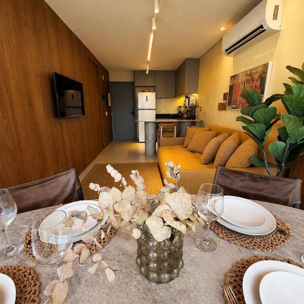 Studio Sol e Mar com Rooftop e piscina borda infinita