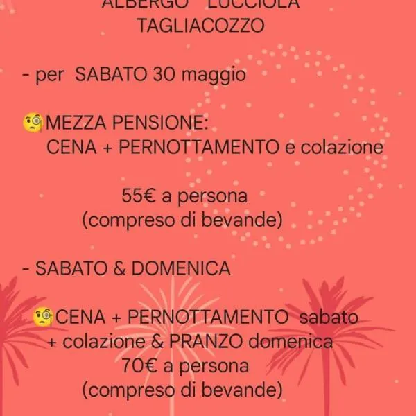 La Lucciola Albergo Ristorante, hotel en Tagliacozzo