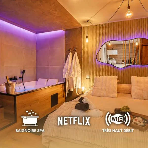 Ecrin des Alpes, Jacuzzi, Netflix, Ambiance chalet, hotel in Saint-Étienne