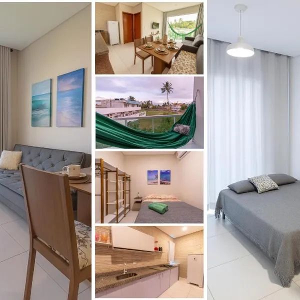 FLATS MAR'BELLA com Varanda para Relaxar e Praia pra Curtir, Cozinha Completa e Vaga na Garagem, hotel u gradu Maragoži