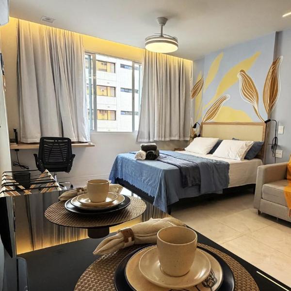 Studio Blue Marine, Novo, Moderno e 50m do consulado Americano