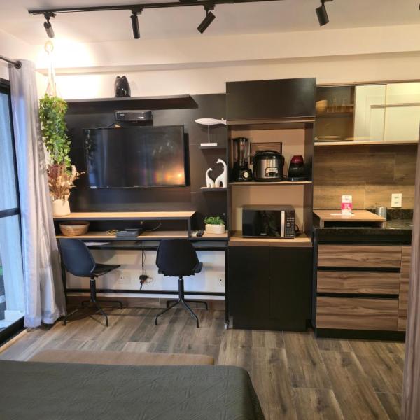 Studio for 02 guests WIFI 300MB air conditioner only twoo minutes of subway station LUZ SP - Foto 4