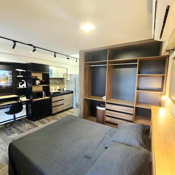 Studio for 02 guests WIFI 300MB air conditioner only twoo minutes of subway station LUZ SP - Foto 3