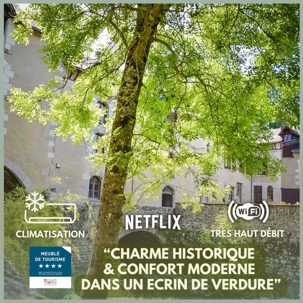 Moulin XVe siècle - Gîte privatif 8 pers - Rivière - Châteaux de la Loire, khách sạn ở Vineuil
