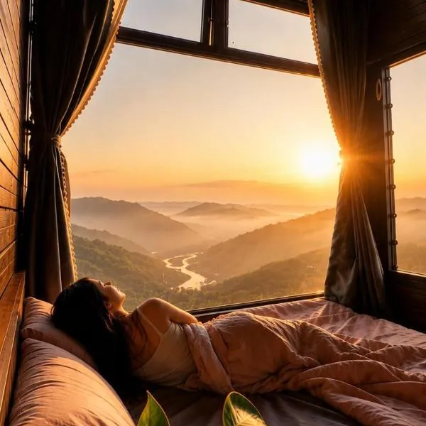 Viesnīca Thỏ Non Garden Sunrise View pilsētā Baoloka