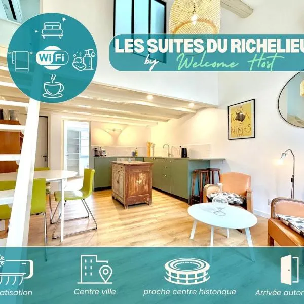 Les Suites du Richelieu, climatisées , 4 pers,à Nîmes, Hotel in Nimes