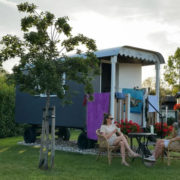 Unieke pipowagen, Recreatie aan de Vecht, Weesp, hotel en Weesp