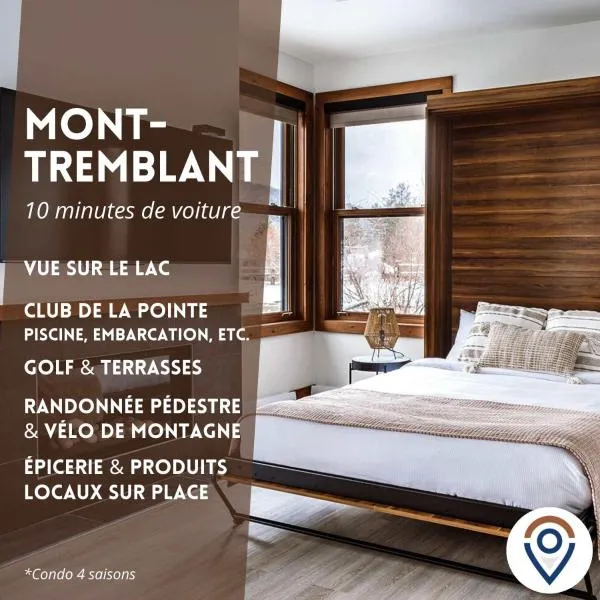 Lakefront Studio with Resort Mountain View, hotel in Lac-Superieur